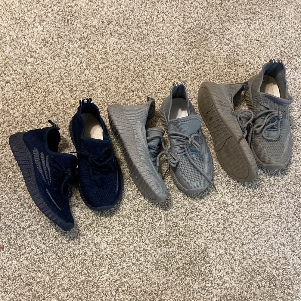 Toddler/little Kids slip on sneakers (3 pair)